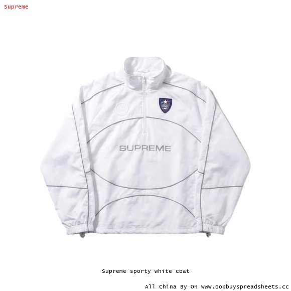 Supreme sporty white coat