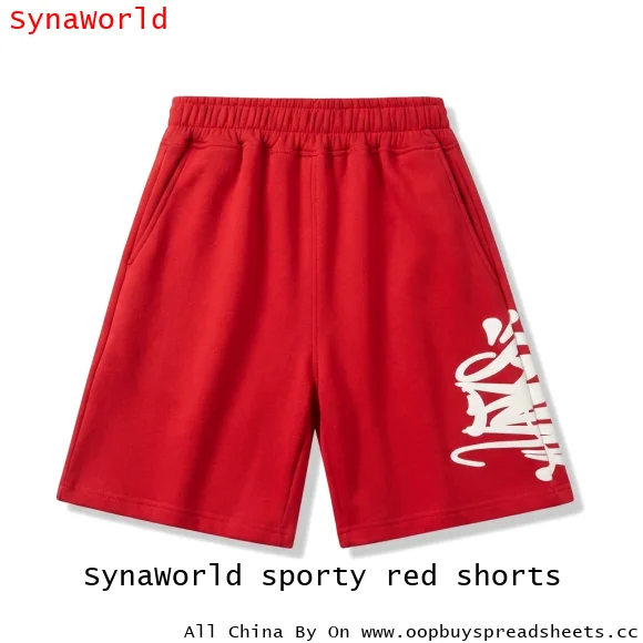 SynaWorld sporty red shorts