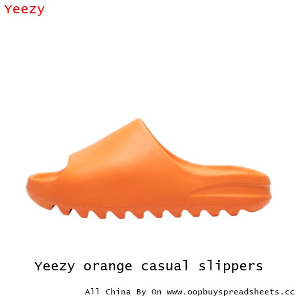 Yeezy orange casual slippers