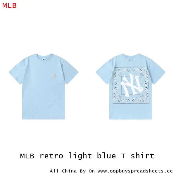 MLB retro light blue T-shirt