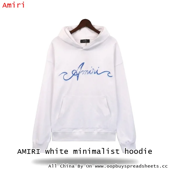 AMIRI white minimalist hoodie
