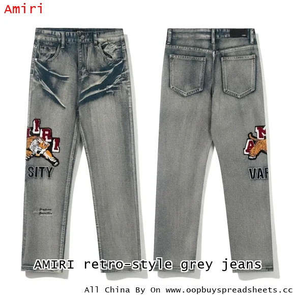 AMIRI retro-style grey jeans