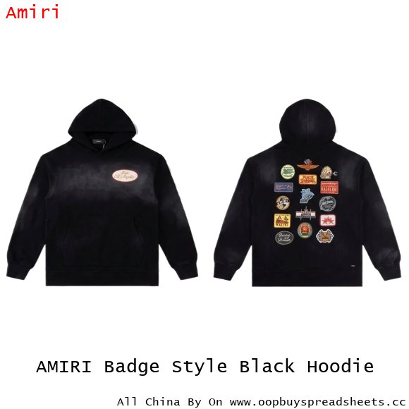 AMIRI Badge Style Black Hoodie