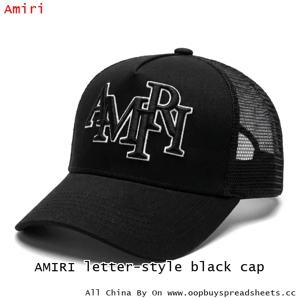 AMIRI letter-style black cap