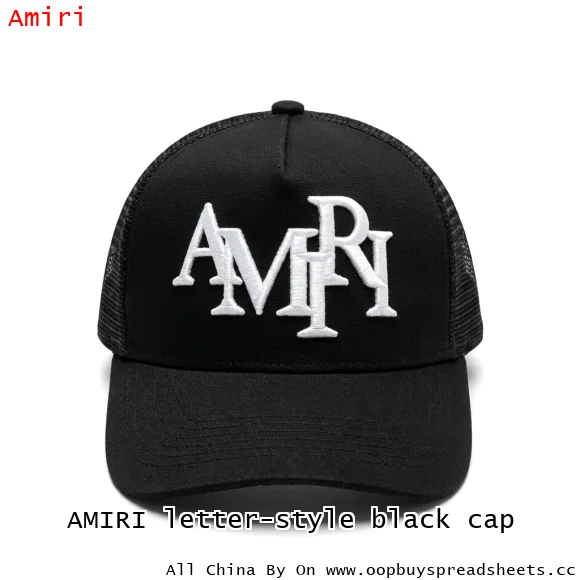 AMIRI letter-style black cap