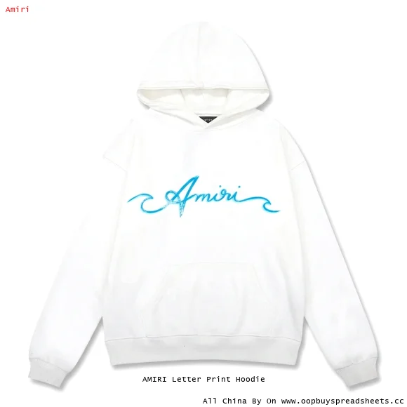 AMIRI Letter Print Hoodie