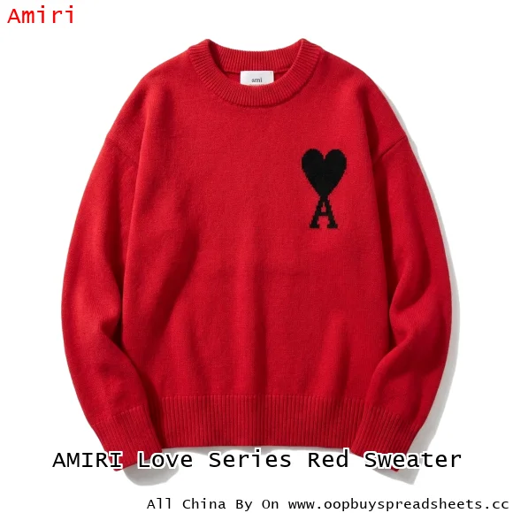 AMIRI Love Series Red Sweater