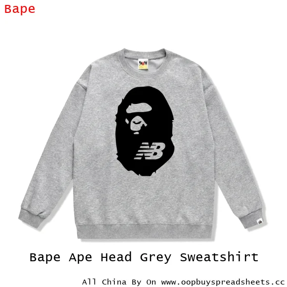 Bape Ape Head Grey Sweatshirt