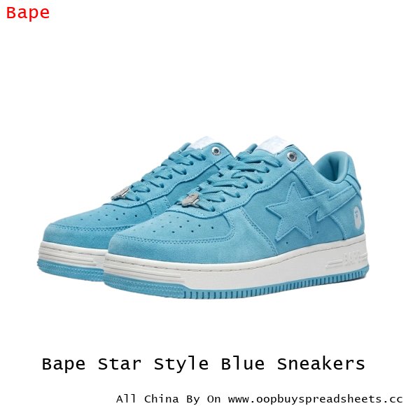 Bape Star Style Blue Sneakers