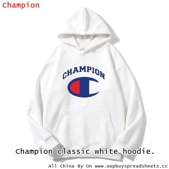 Champion classic white hoodie.