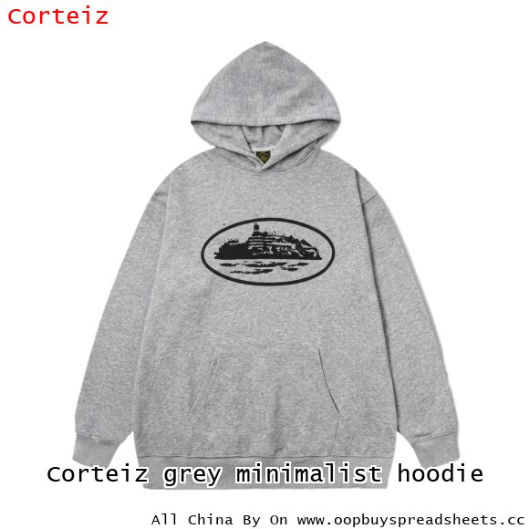 Corteiz grey minimalist hoodie