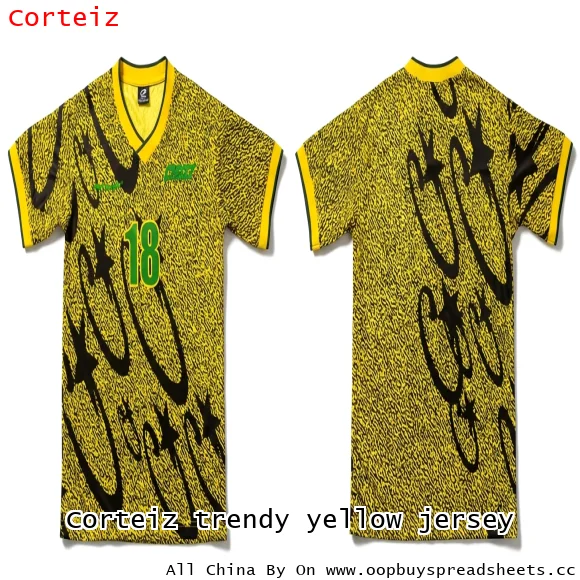 Corteiz trendy yellow jersey