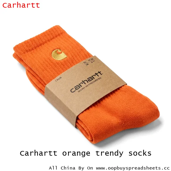 Carhartt orange trendy socks