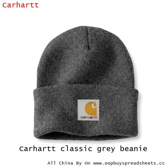 Carhartt classic grey beanie