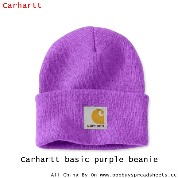 Carhartt basic purple beanie