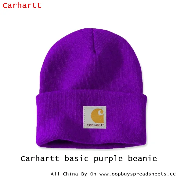 Carhartt basic purple beanie