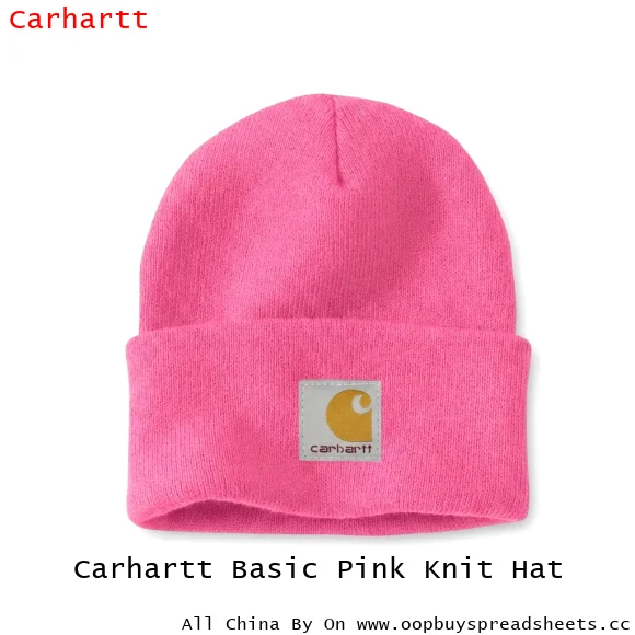 Carhartt Basic Pink Knit Hat