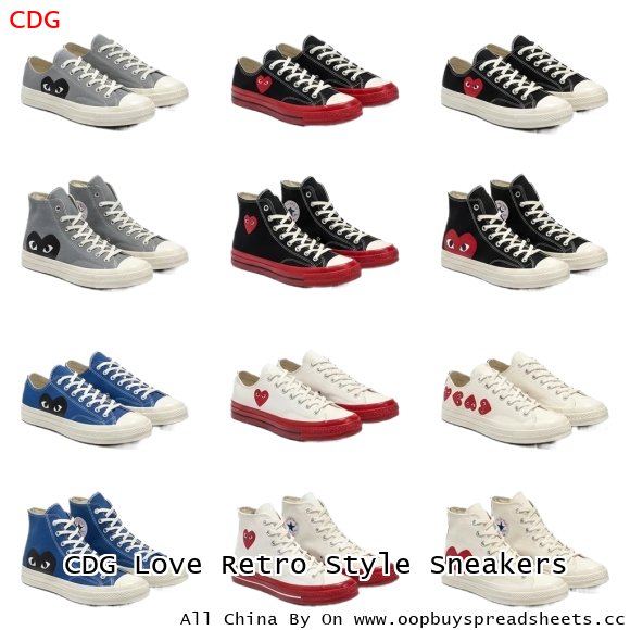 CDG Love Retro Style Sneakers