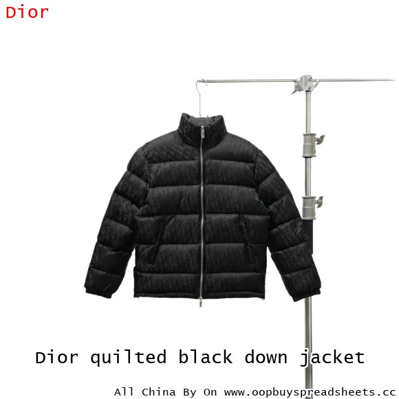 Dior quilted black down jacket