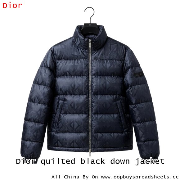Dior quilted black down jacket