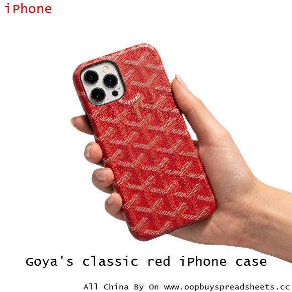 Goya's classic red iPhone case