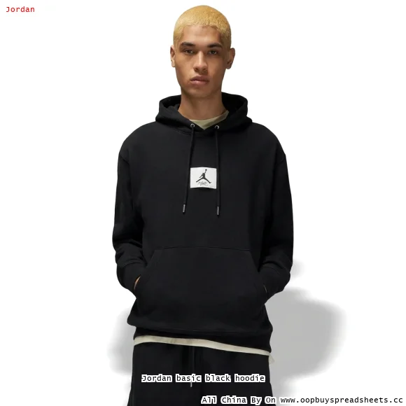 Jordan basic black hoodie