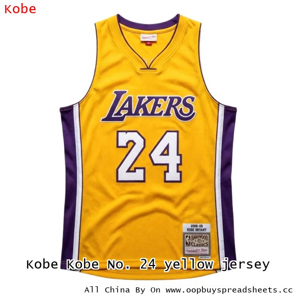 Kobe Kobe No. 24 yellow jersey