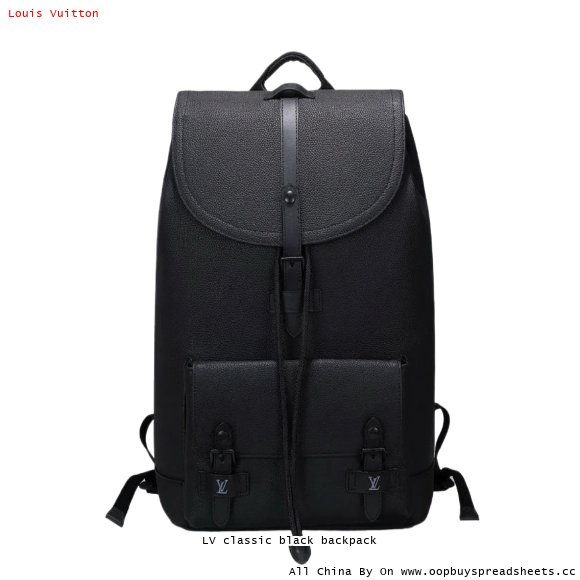 LV classic black backpack