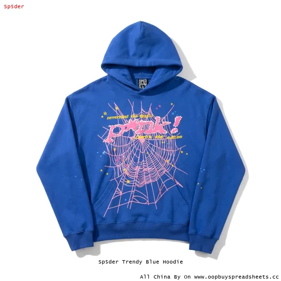 Sp5der Trendy Blue Hoodie