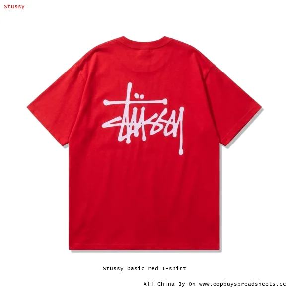 Stussy basic red T-shirt