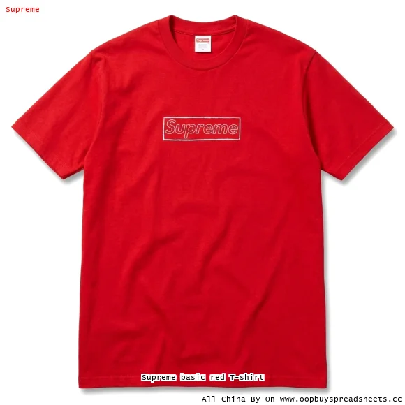 Supreme basic red T-shirt