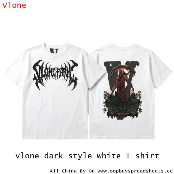 Vlone dark style white T-shirt