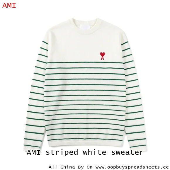 AMI striped white sweater
