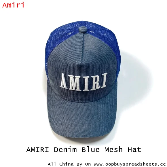 AMIRI Denim Blue Mesh Hat