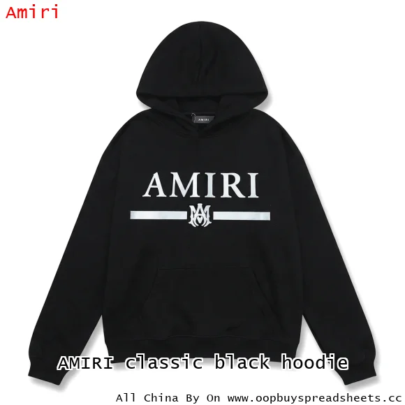 AMIRI classic black hoodie