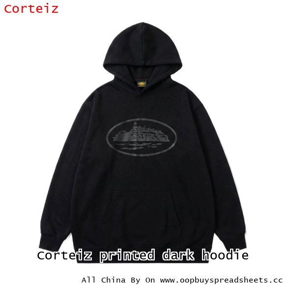 Corteiz printed dark hoodie