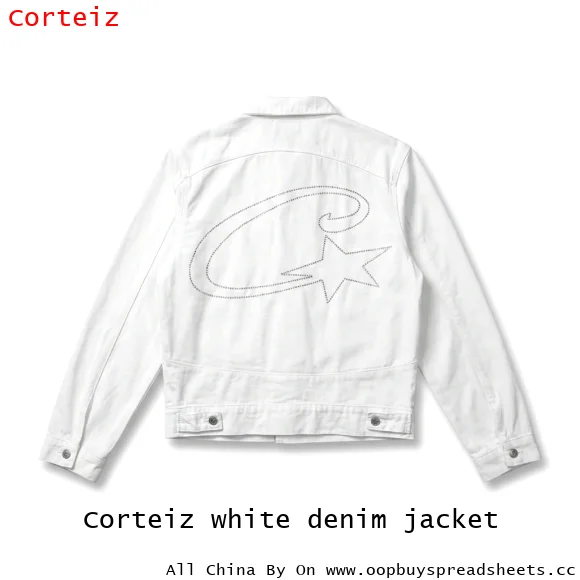 Corteiz white denim jacket