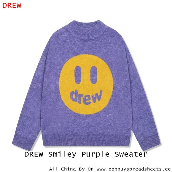 DREW Smiley Purple Sweater
