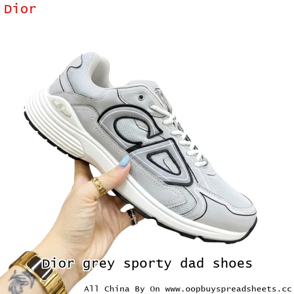 Dior grey sporty dad shoes