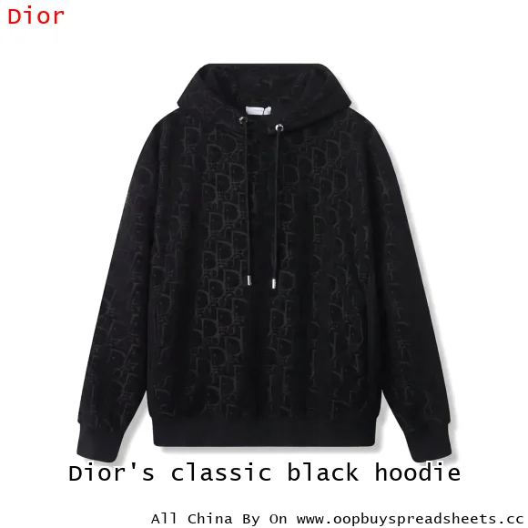 Dior's classic black hoodie