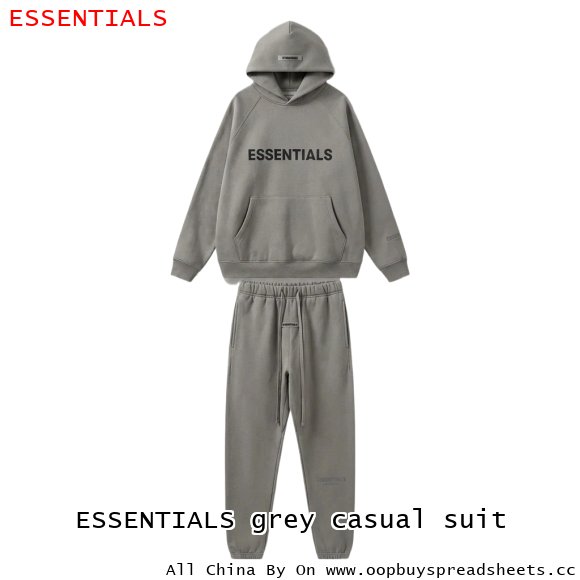 ESSENTIALS grey casual suit