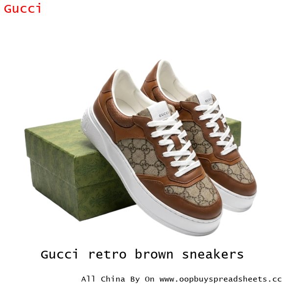 Gucci retro brown sneakers
