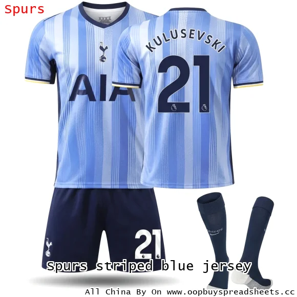 Spurs striped blue jersey