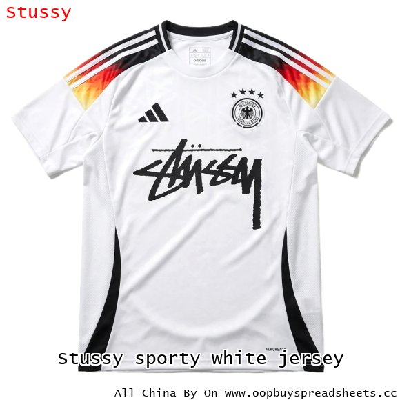 Stussy sporty white jersey