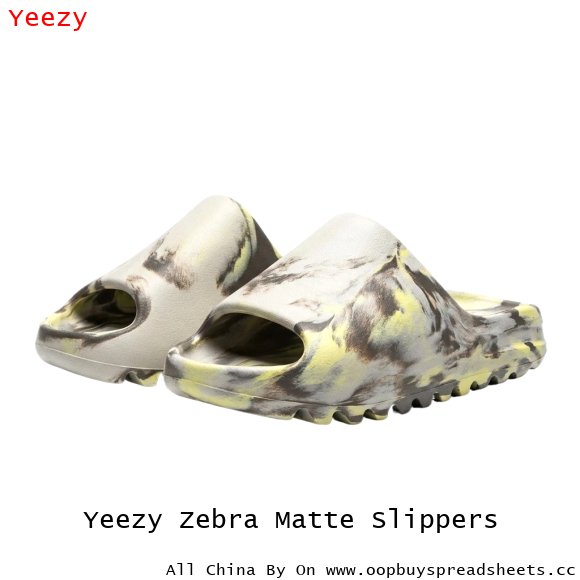 Yeezy Zebra Matte Slippers