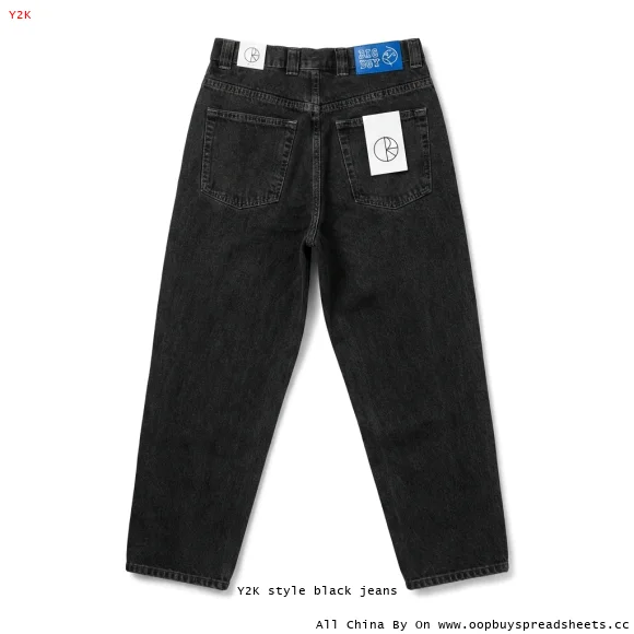 Y2K style black jeans