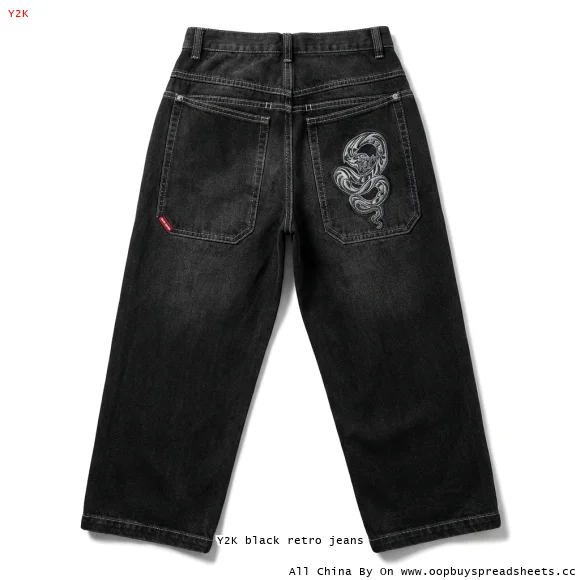 Y2K black retro jeans