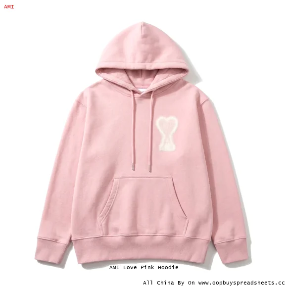 AMI Love Pink Hoodie