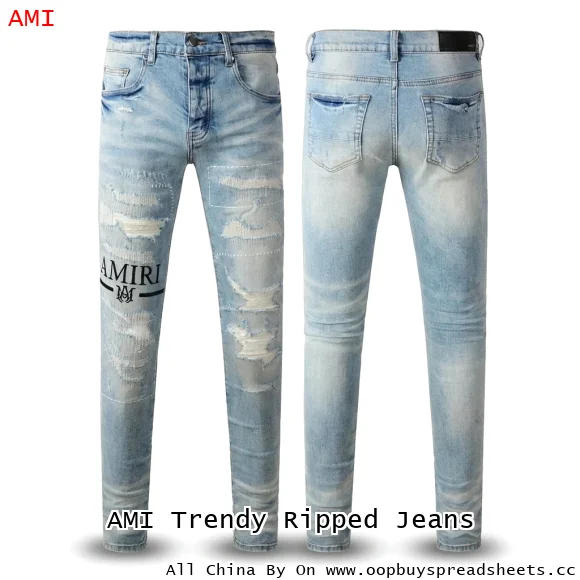 AMI Trendy Ripped Jeans