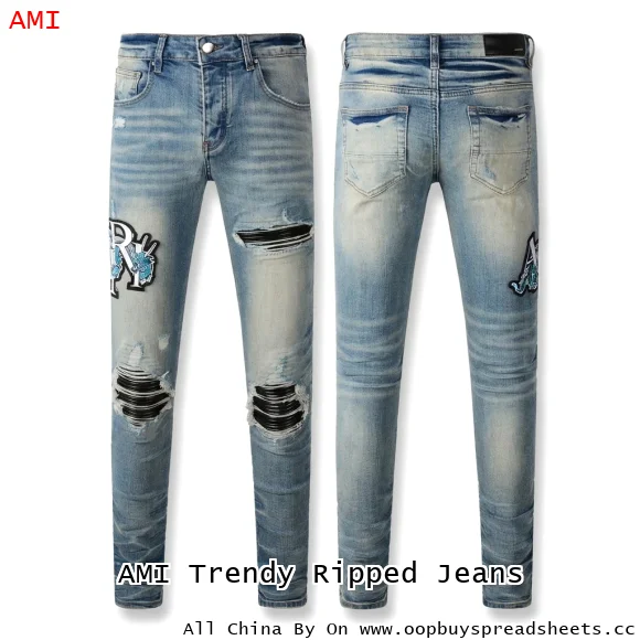 AMI Trendy Ripped Jeans